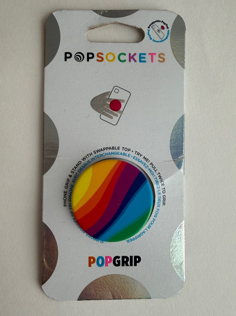 PopSocket PopGrip Rainbow Stripe Phone Grip - Multicolor